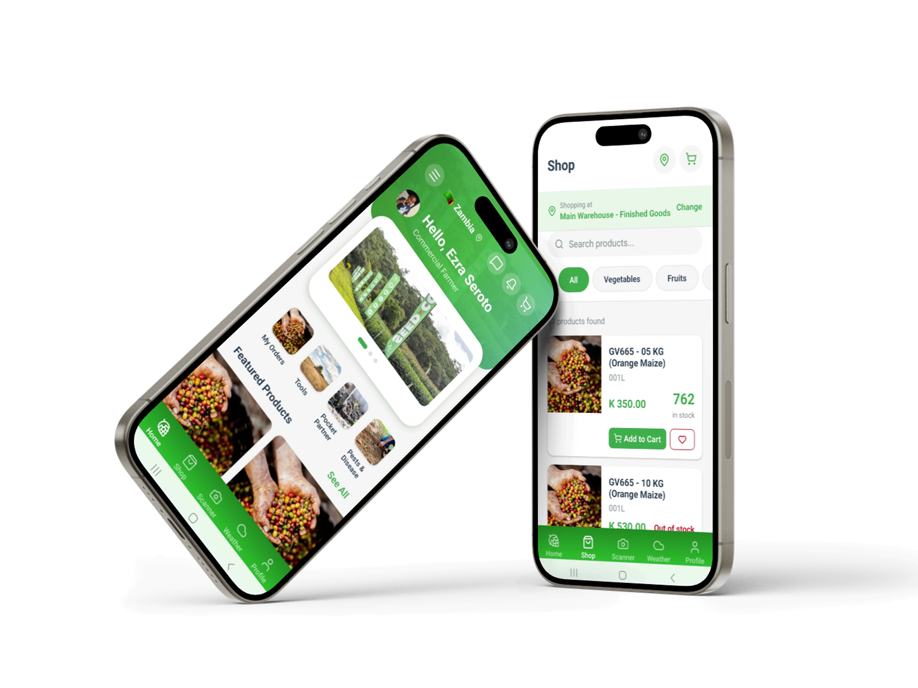 Seedney mobile application displayed on a smartphone