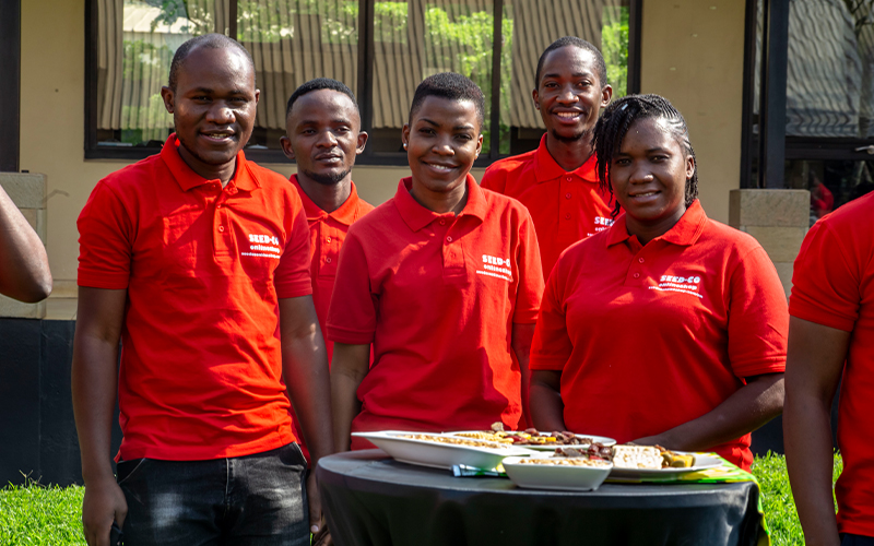 Seed Co Zambia staff during the launch of the Online Shop